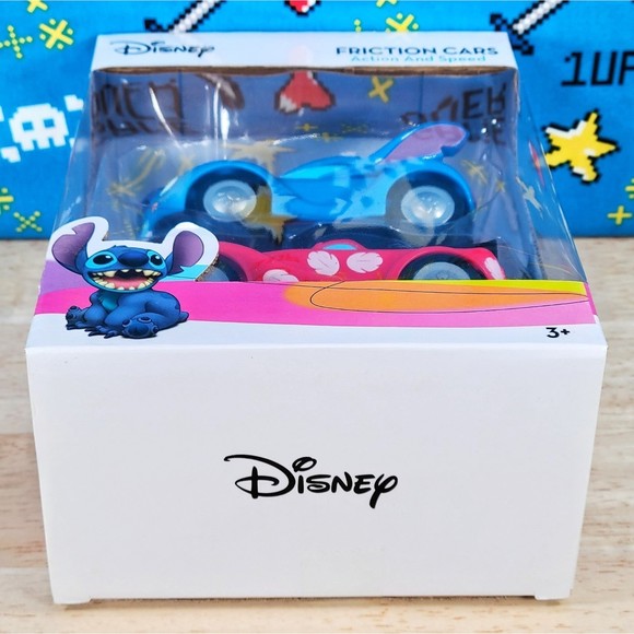 Disney Pixar Lilo and Stitch Friction Cars 1:32 Action and Speed Set of 2 New - Picture 7 of 9